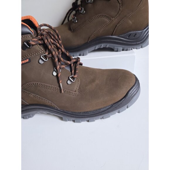 Hytest Knox Direct Attach Steel Toe 6” Brown Waterproof Work Boots Size 14 Wide - Picture 2 of 13
